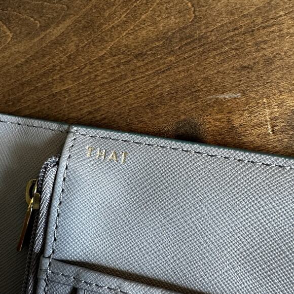 NEW FOSSIL PASSPORT WALLET Travel Keeper Leather Zip Pouch Teal Blue AUTHENTIC - Picture 5 of 11